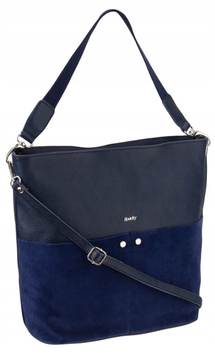 Prostokątna, duża torba shopper ze skóry naturalnej