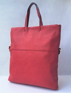Czerwona Shopperka Torebka Damska Fraless