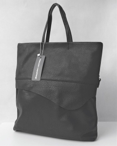 Czarna Shopperka Torebka Damska Fraless