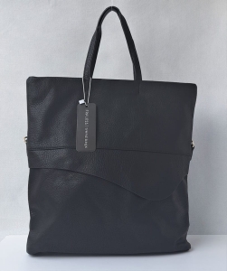 Czarna Shopperka Torebka Damska Fraless