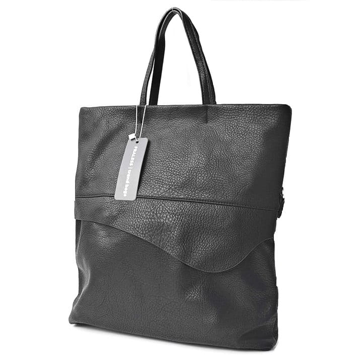 Czarna torebka damska shopper – widok z przodu, pojemna elegancka torebka na co dzień