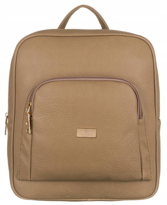 Pojemny beżowy plecak damski
