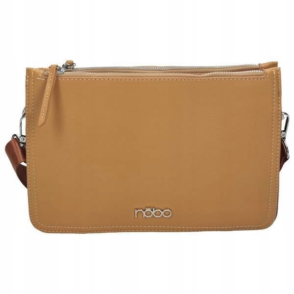Torebka damska NOBO – elegancka listonoszka z trzema komorami, kolor brązowy