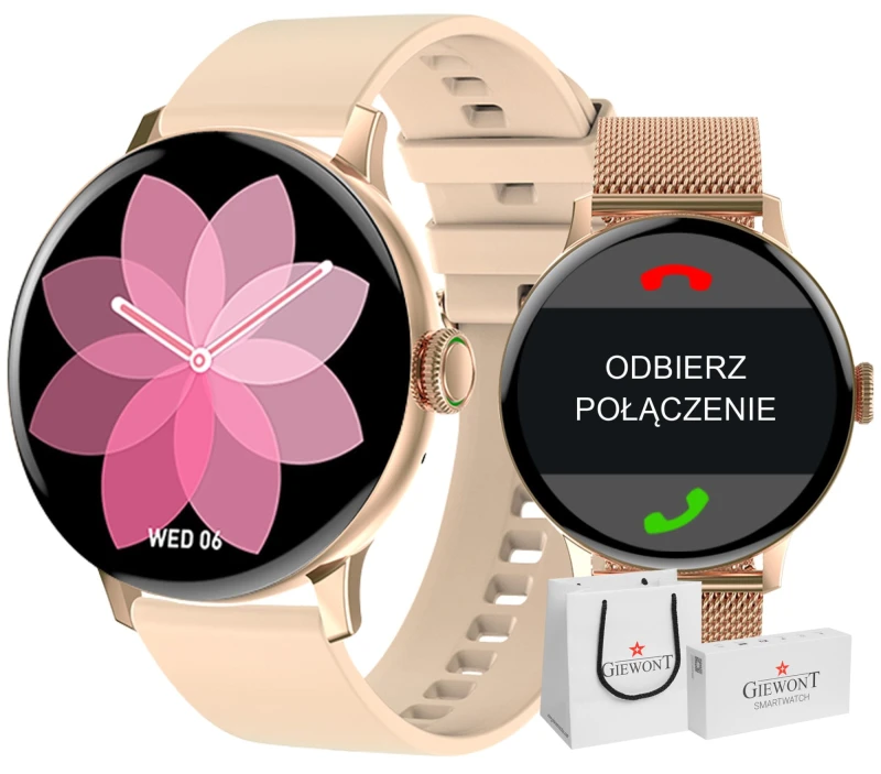 Smartwatch Damski Giewont GW330-1 Różowe Złoto