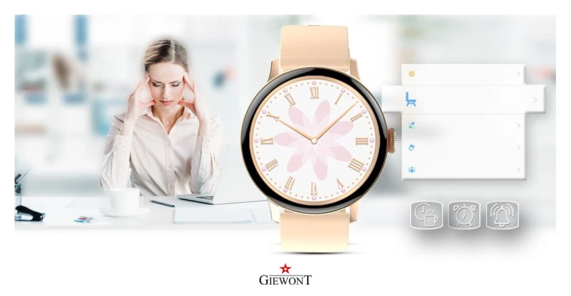 Smartwatch Damski Giewont GW330-1 Różowe Złoto