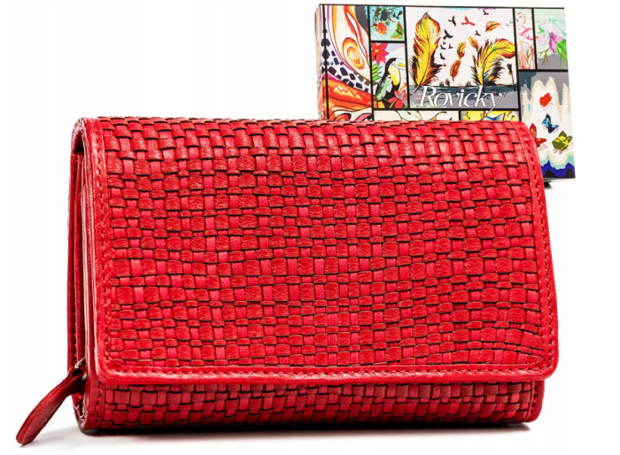 Elegancki portfel damski ze skóry naturalnej