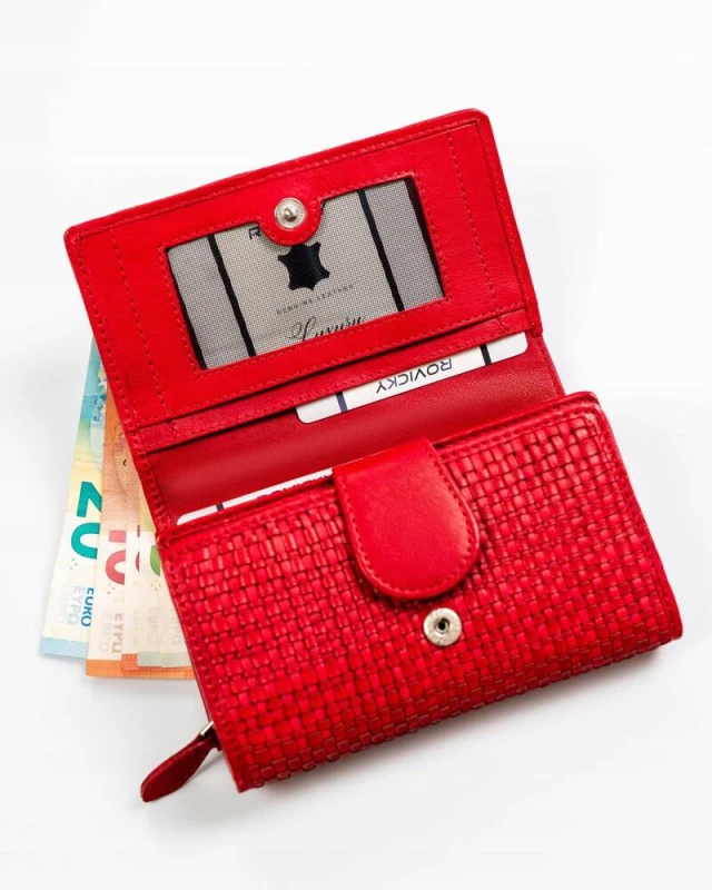 Elegancki portfel damski ze skóry naturalnej