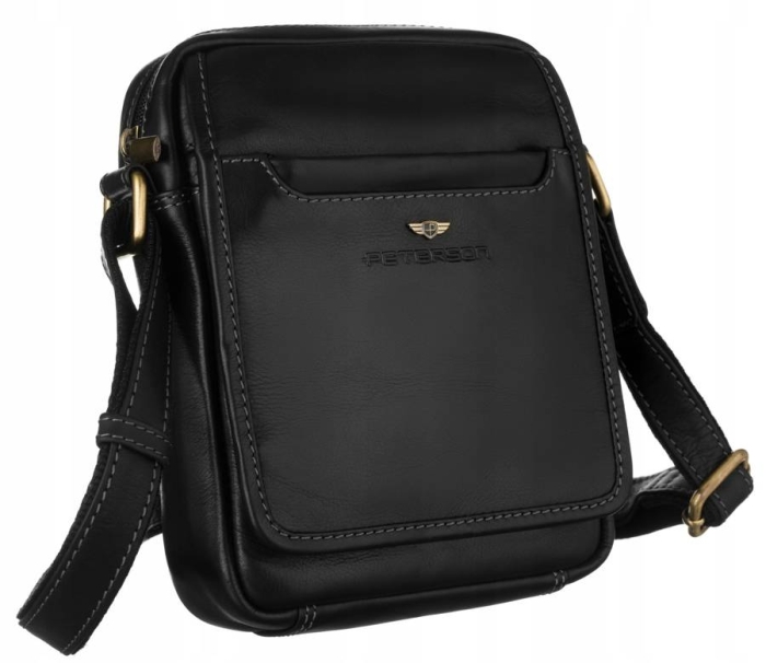 Skórzana listonoszka męska na ramię