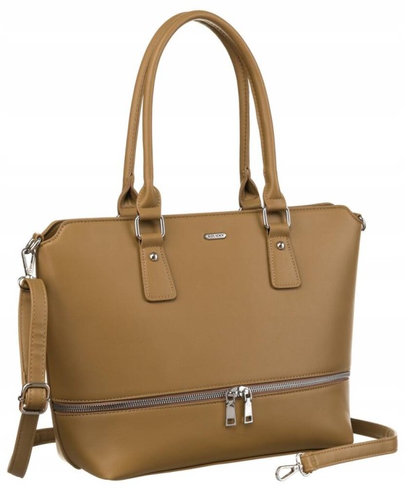Stylowa beżowa shopperka damska