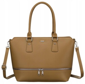 Stylowa beżowa shopperka damska