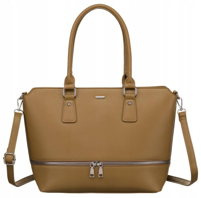 Stylowa beżowa shopperka damska