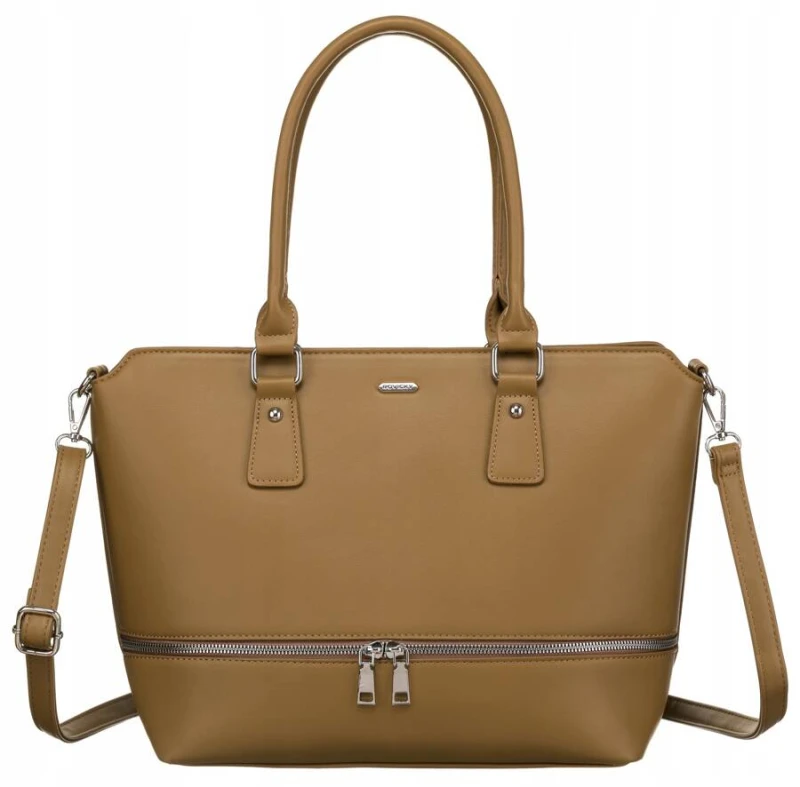 Stylowa beżowa shopperka damska