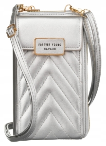 Damska mini torebka-portfel ze skóry ekologicznej