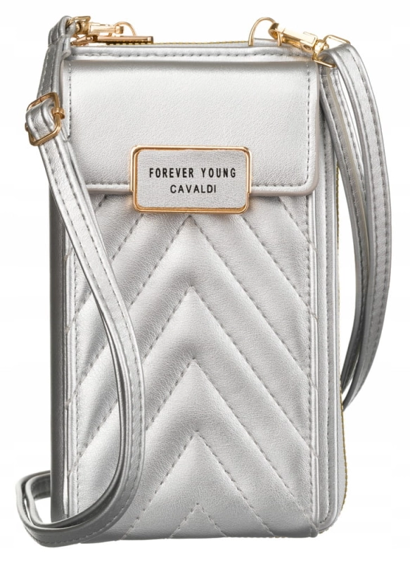 Damska mini torebka-portfel ze skóry ekologicznej