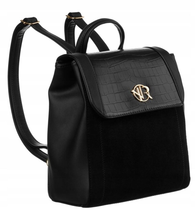 Klasyczny czarny plecak damski