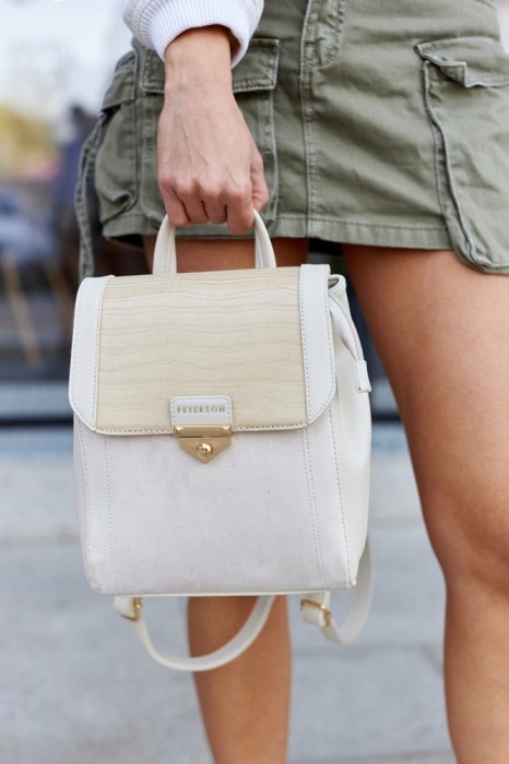 Plecaczek damski ze skóry ekologicznej