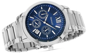 Giewont Apex Chrono GW6480-2 – męski zegarek chronograf z niebieską tarczą na nadgarstku.
