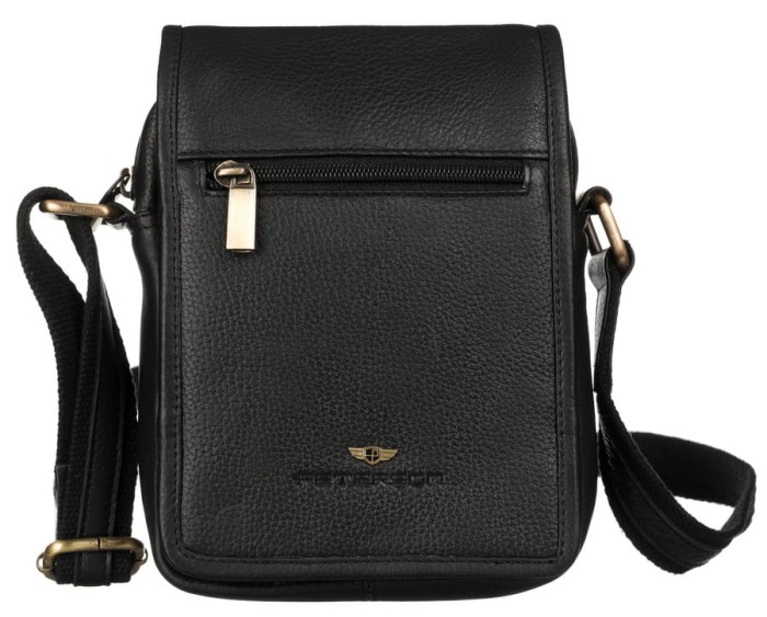 Skórzana listonoszka męska z kieszonkami