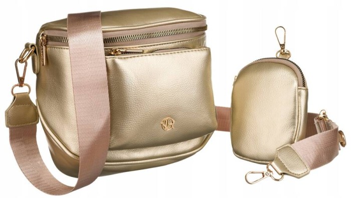 Elegancka złota saszetka damska