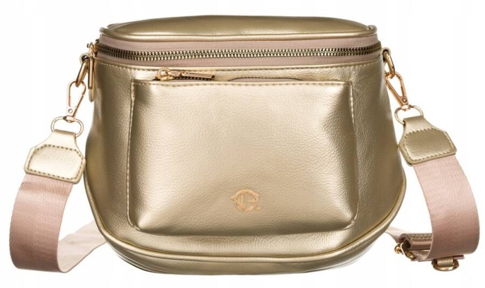 Elegancka złota saszetka damska