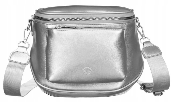 Elegancka srebrna saszetka damska