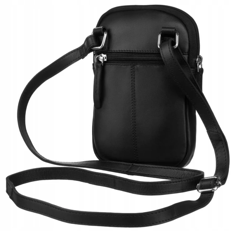 Tył małej torebki Rovicky – praktyczna kieszeń zamykana na suwak, idealna do szybkiego dostępu do drobiazgów.