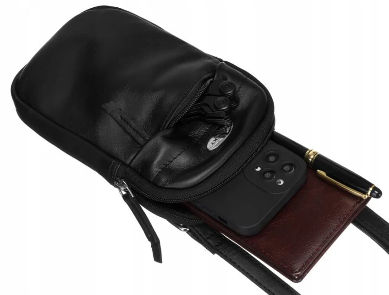 Mała torebka-saszetka damska ze skóry naturalnej Rovicky – elegancka i praktyczna