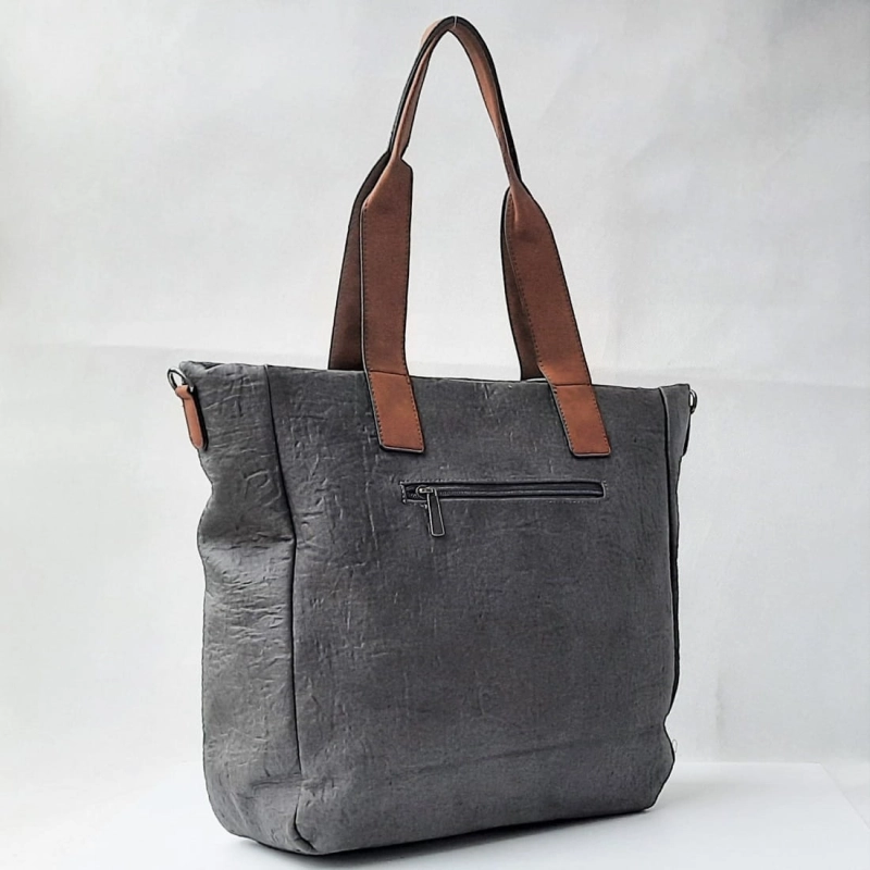 Szara torebka D.Cristina – tył torby, elegancka i codzienna torba damska