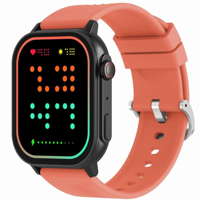 Smartwatch Gravity GT15-3 Czerwony Pasek Silikonowy + Czarna Bransoleta