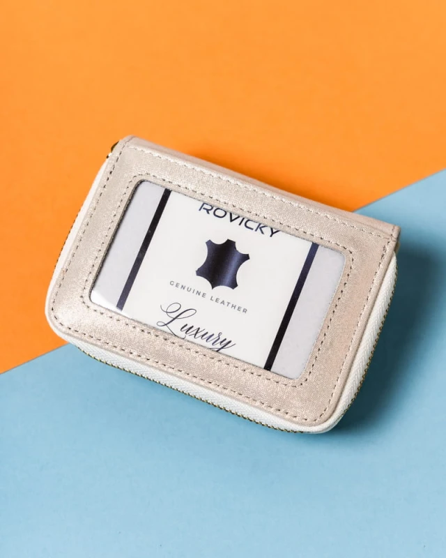 Mały portfel damski ze skóry naturalnej - Lorenti