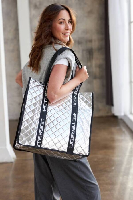 Duża torba damska z tkaniny syntetycznej