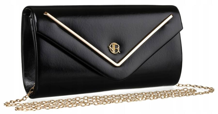 Kopertówka damska ze skóry ekologicznej - Czarna