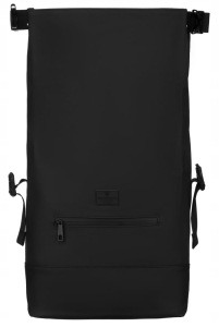 Wodoodporny plecak w czarnym kolorze zamykany klamrą - Peterson