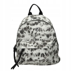 Duży plecak damski NOBO A4 – czarno-biały, widok z przodu