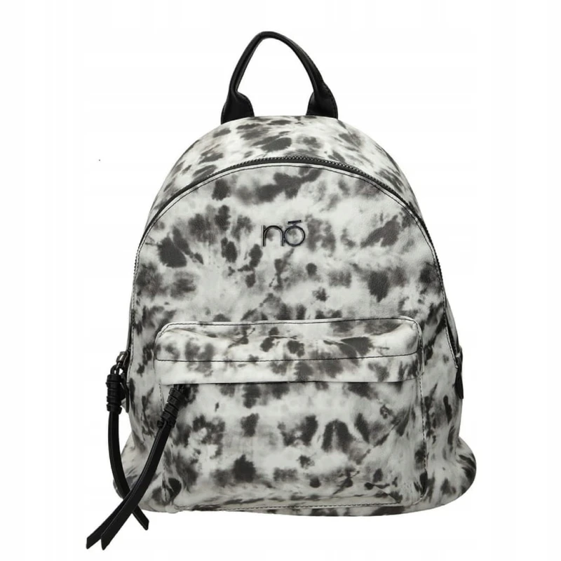 Duży plecak damski NOBO A4 – czarno-biały, widok z przodu