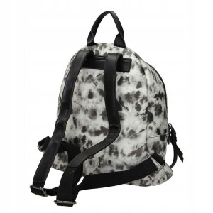 Czarno-biały plecak damski NOBO – tył torby, regulowane rączki