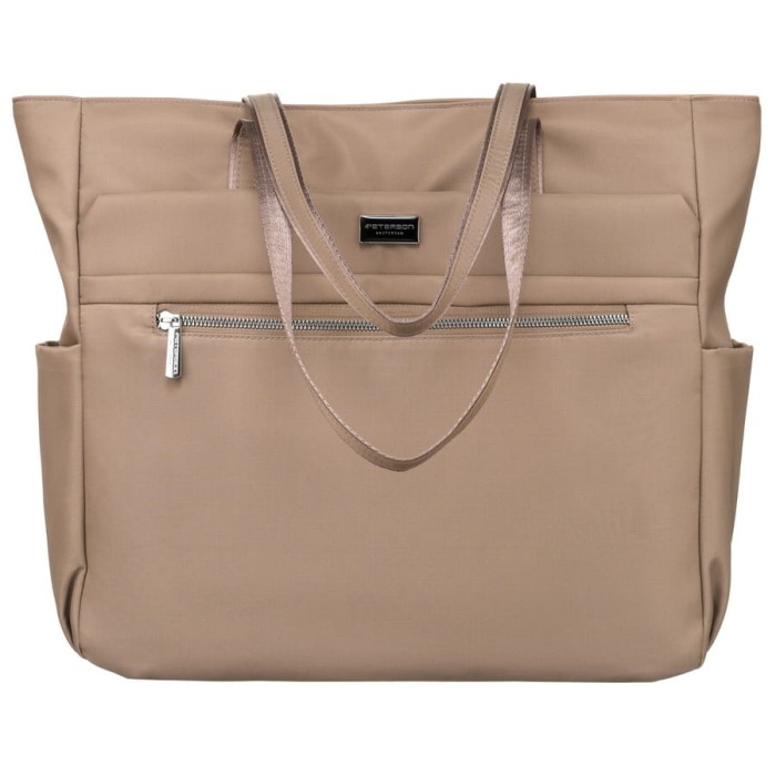 Duża torebka shopper na ramię w eleganckim kolorze - Peterson