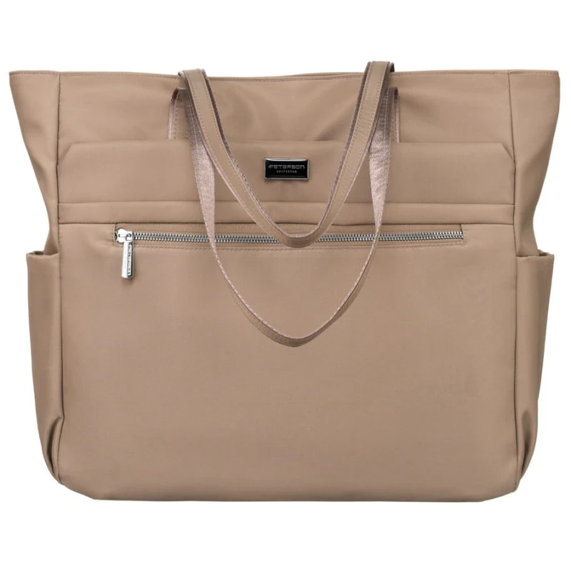 Duża torebka shopper na ramię w eleganckim kolorze - Peterson