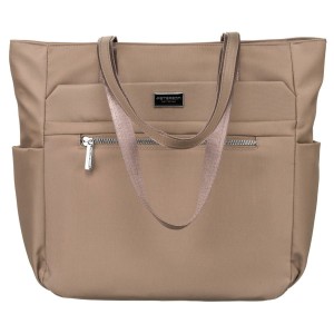Pojemna torebka miejska A4 w beżowym kolorze - Peterson