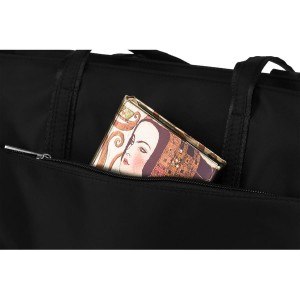 Elegancka miejska torebka damska Peterson w czarnym kolorze – pojemna torebka mieszcząca format A4 ze skóry ekologicznej