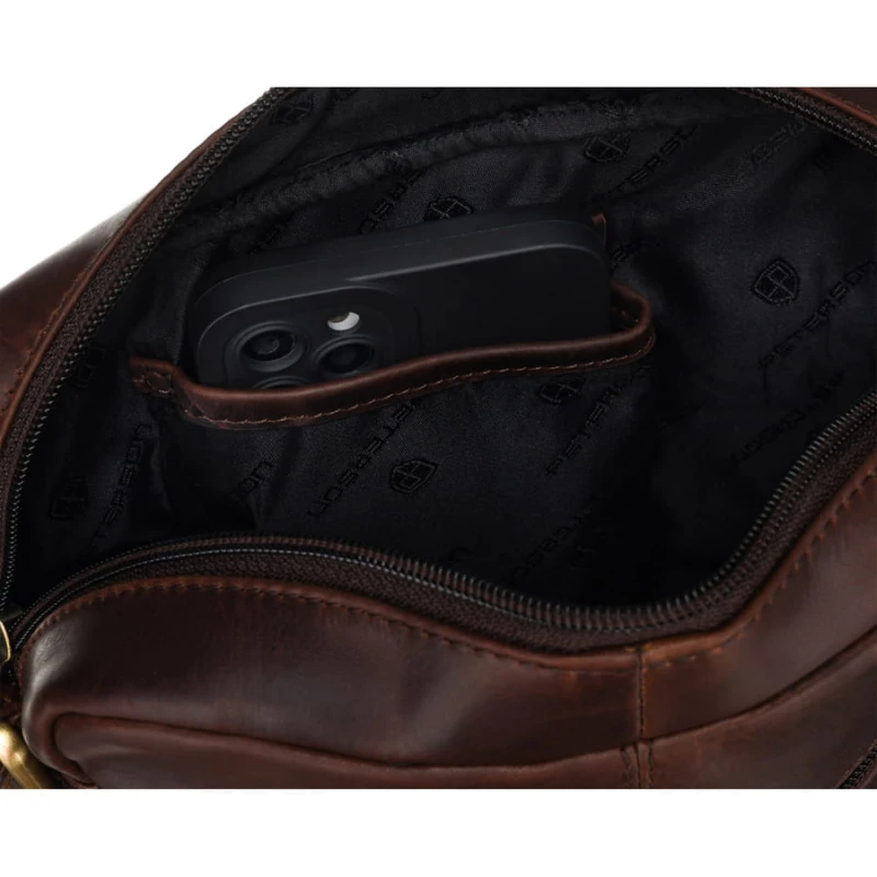 Torba damska listonoszka crossbody ze skóry naturalnej - Peterson