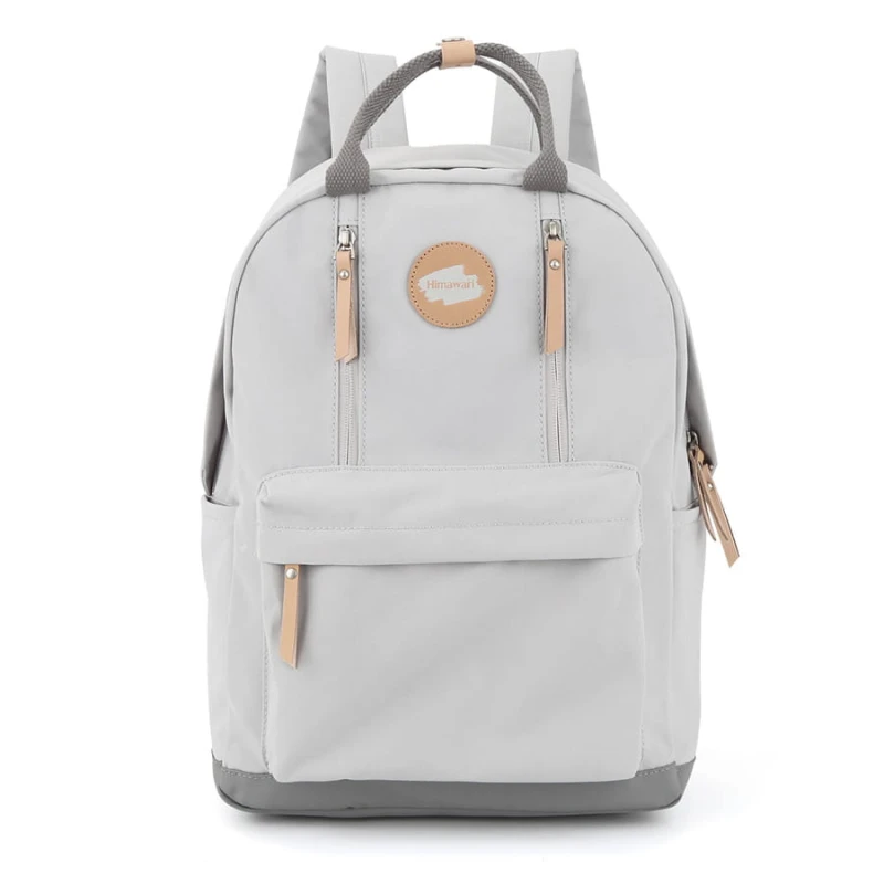 Praktyczny plecak na uczelnię w jasnoszarym kolorze - Himawari