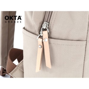 Praktyczny plecak na uczelnię w jasnoszarym kolorze - Himawari