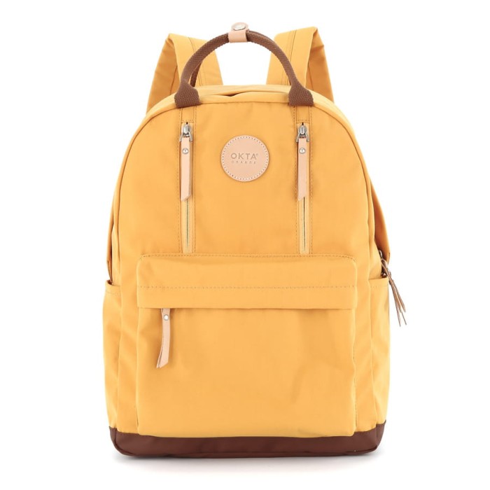 Plecak miejski musztardowy do szkoły i pracy - Himawari