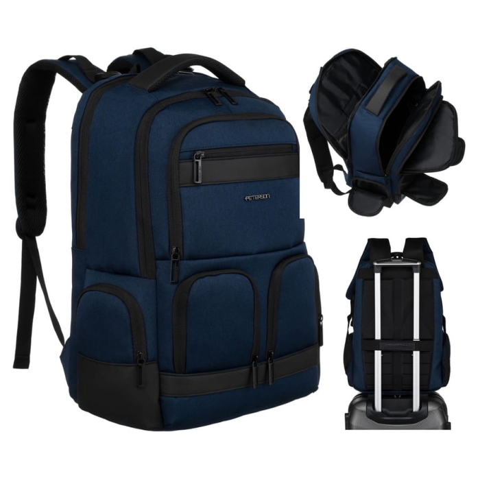 Duży plecak podróżny z przegródkami na suwak - Peterson