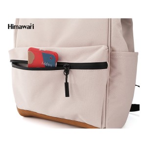 Miejski plecak damski w czerwonym kolorze z portem USB - Himawari
