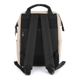 Beżowy damski plecak miejski z saszetką - Himawari