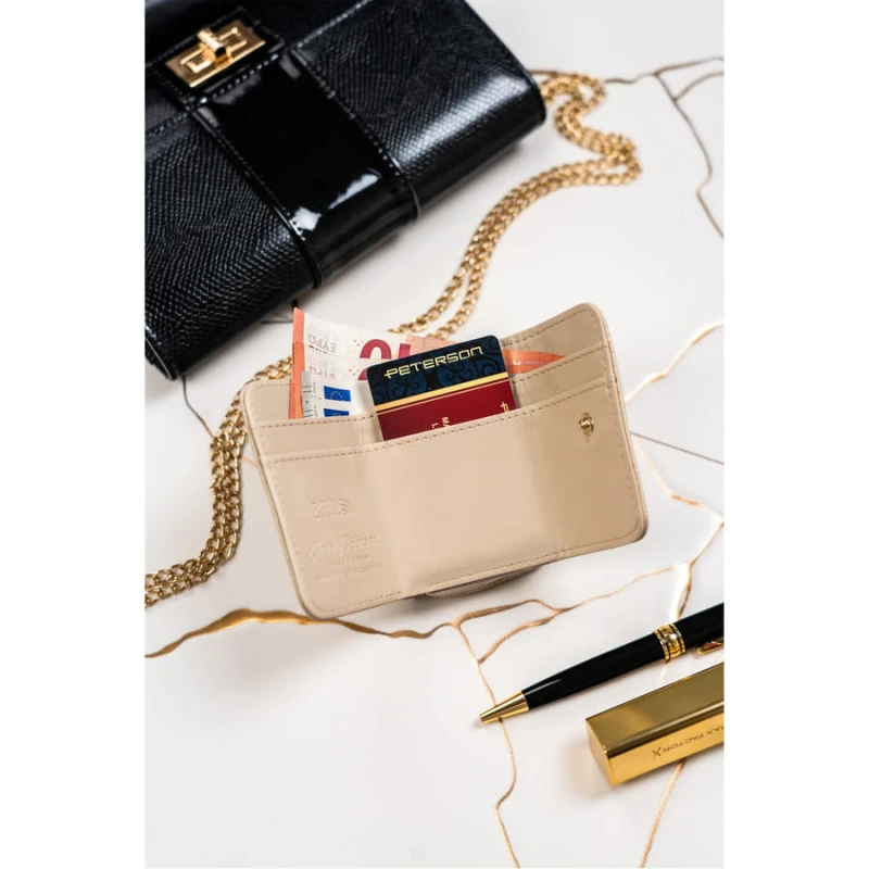 Portfel damski do torebki z zabezpieczeniem RFID - Peterson