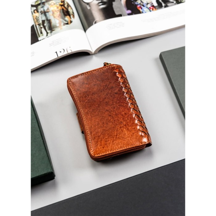 Rustykalny portfel skórzany z ochroną RFID - Peterson