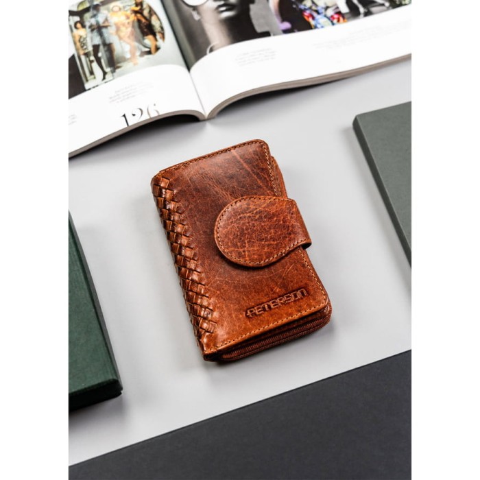 Rustykalny portfel skórzany z ochroną RFID - Peterson
